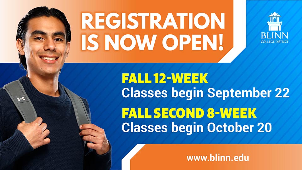 Graphic of students promoting registration