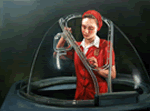 Felice House, "Polishing," Oil on Canvas   42" x 32"   