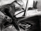 Marcontell, "Hidden Cache," Charcoal on Paper