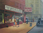 Felice House, "This Way to a Job,"  Oil on Canvas    40" x 30"