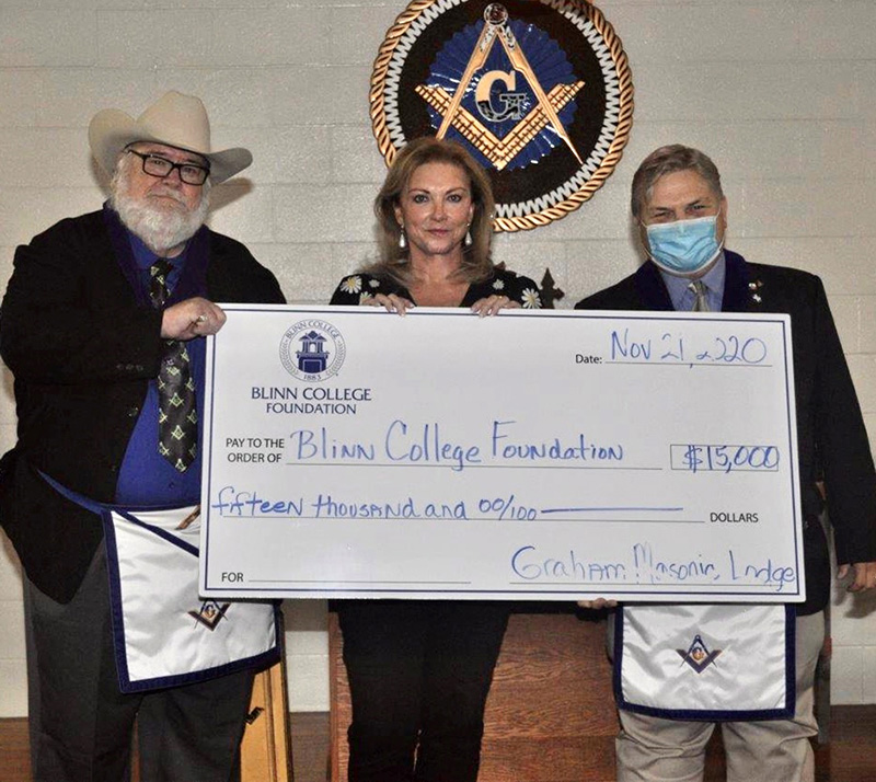 Graham Lodge No. 20 honors Masons who have served as administrators, educators, or board members at Blinn