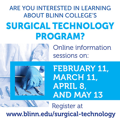  Blinn Surgical Technology Program hosting online information sessions for prospective students