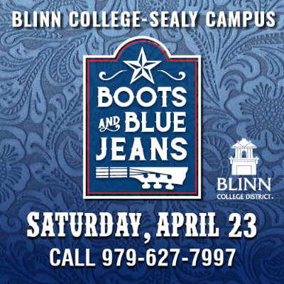 Blinn College-Sealy's Boots and Blue Jeans to be held Saturday, April 23