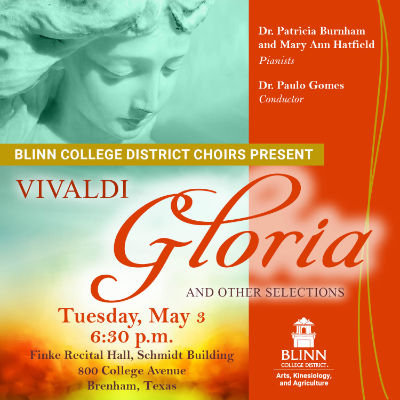 Blinn College choirs will present final concert of the season on Tuesday, May 3