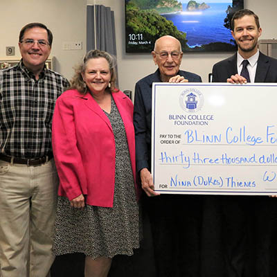 Bill Thienes gifts $33,000 to the Blinn College Foundation for nursing student scholarships