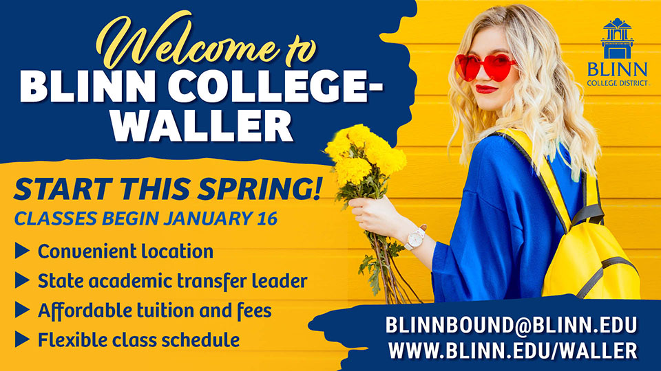 Blinn-Waller offers an affordable, convenient option for students in the Waller and greater Harris County region