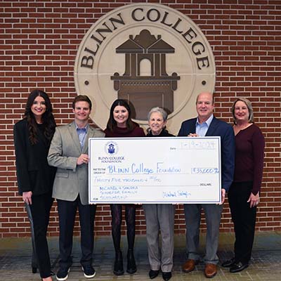 Schaefer family gifts endowed scholarship to the Blinn College Foundation