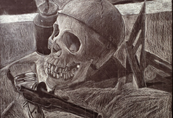 Drawing - Michael Skoworn - Skull Assignment