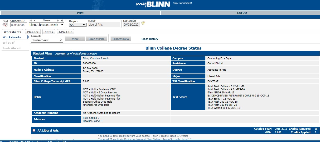 Track Your Degree Progress With Degree Works | Blinn College Track Your Degree Progress With Degree Works | Blinn College