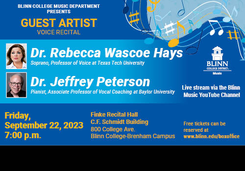 Guest artist recital Rebecca Wascoe Hays Jeffrey Peterson
