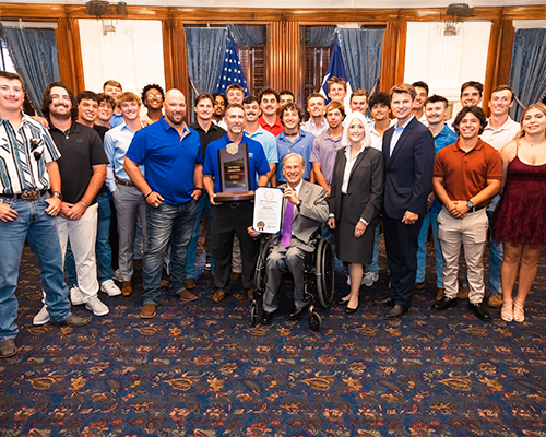 Blinn College baseball honored by Texas Gov. Greg Abbott