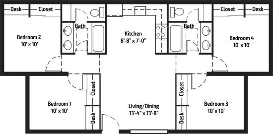 Park Apartment 4 Bedroom Floor Plan