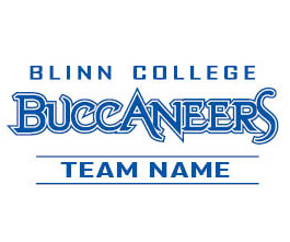 Blinn College on Two Lines with Team Name