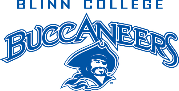 Blinn College Buccaneers with Pirate - Curved Buccaneers Line