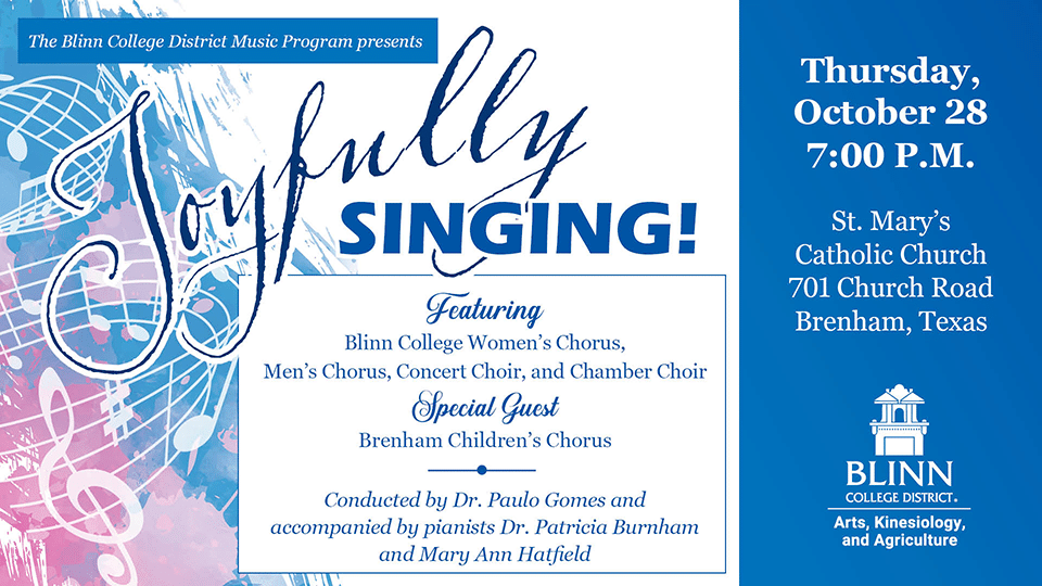 Concert set for Thursday, Oct. 28, at St. Mary’s Catholic Church in Brenham