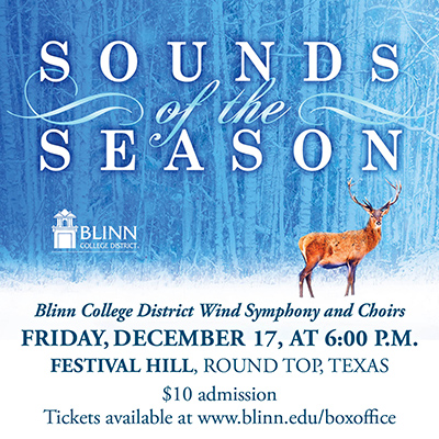 Blinn's wind symphony, choirs will usher in the holiday season with Dec. 17 concert at Festival Institute Concert Hall