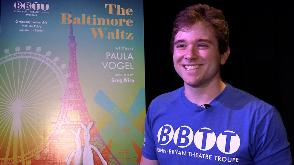 Michael Colonica plays an ensemble of characters in the Blinn-Bryan Theatre Troupe's upcoming production, 'The Baltimore Waltz'