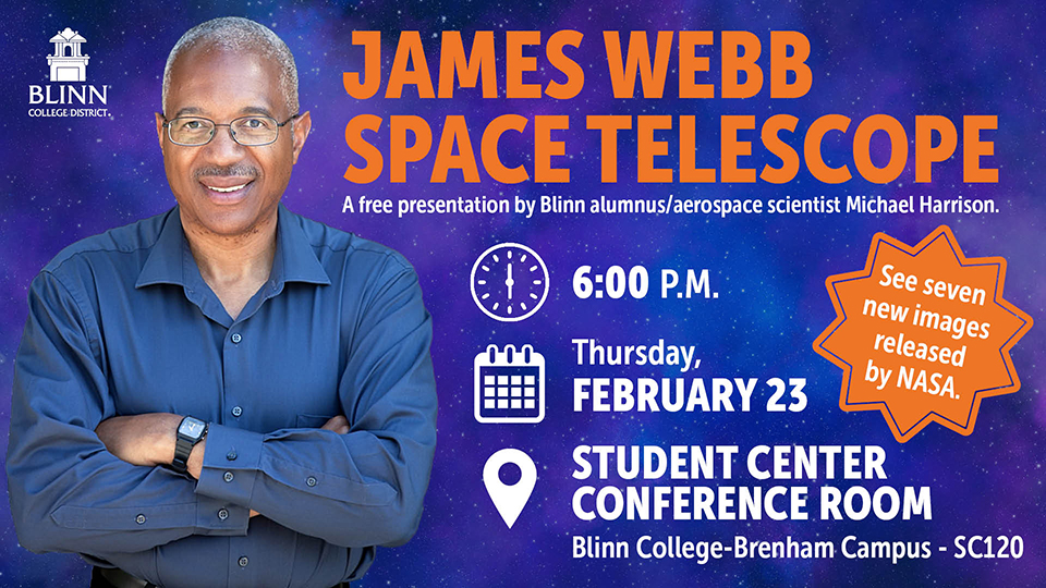 Brenham native will speak about the telescope and the new images released by NASA