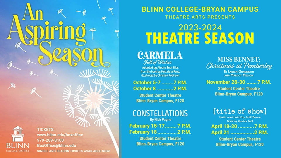 Season opens with the family-friendly 'Carmela Full of Wishes' Oct. 5-8