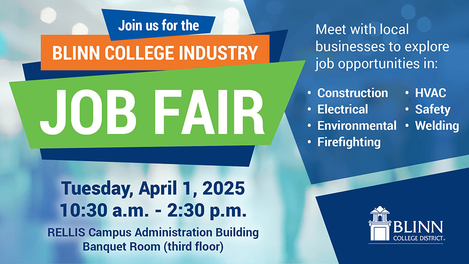 Students can connect with employers in construction, electrical, HVAC, and fire science on Tuesday, April 1