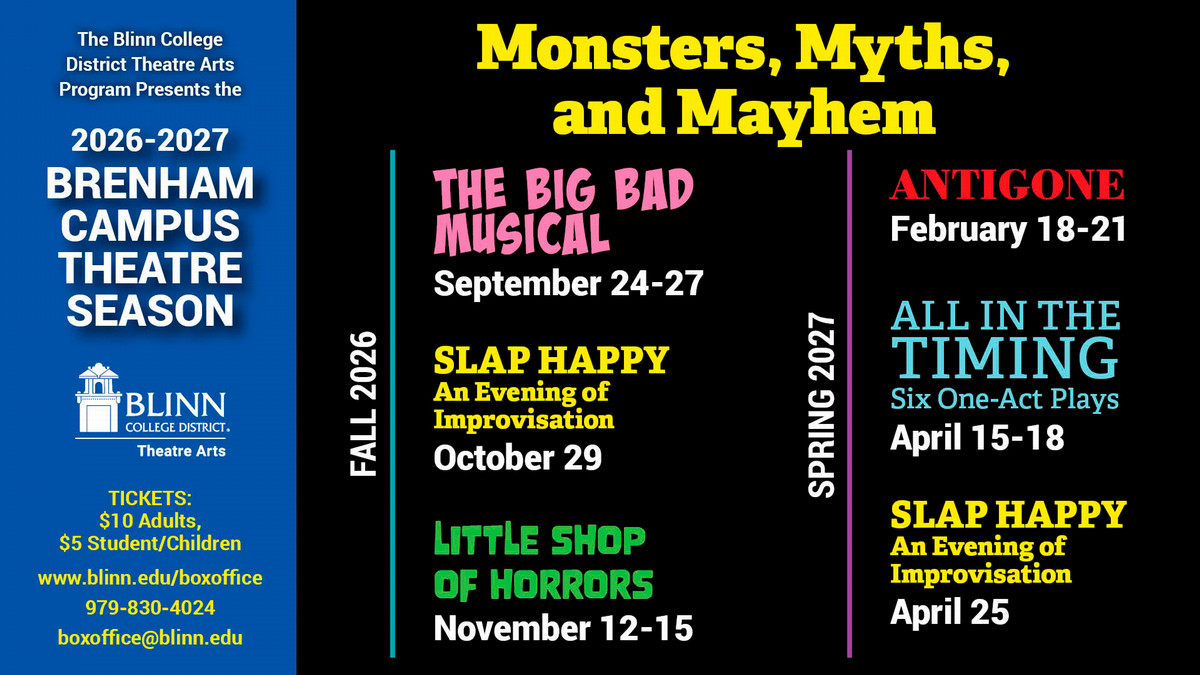 Brenham theatre season flyer